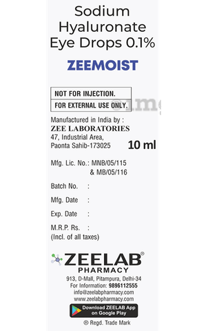 Zeemoist Eye Drop image Zeemoist Eye Drop image