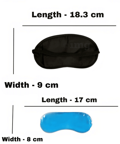 Healthtrek Sleeping Eye Mask with Cooling Gel Insert for Tired Eyes Black
