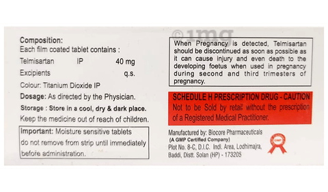 Telarblis 40mg Tablet image Telarblis 40mg Tablet image