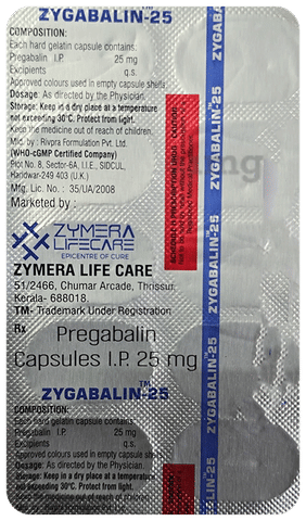 Zygabalin 25 Capsule image Zygabalin 25 Capsule image