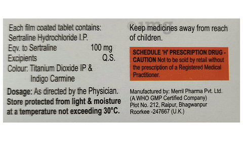 Sertaday 100 Tablet image Sertaday 100 Tablet image