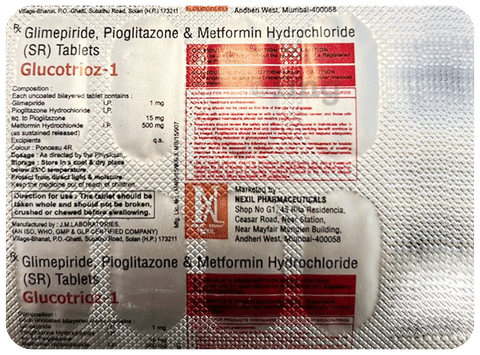 Glucotrioz 1 Tablet SR image Glucotrioz 1 Tablet SR image