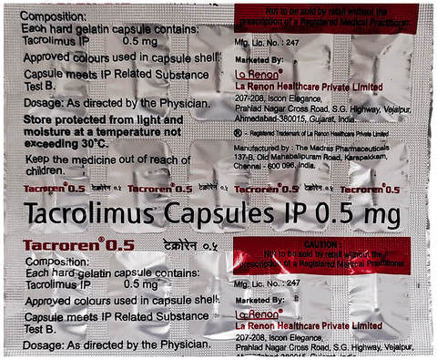 Tacroren 0.5 Capsule image Tacroren 0.5 Capsule image