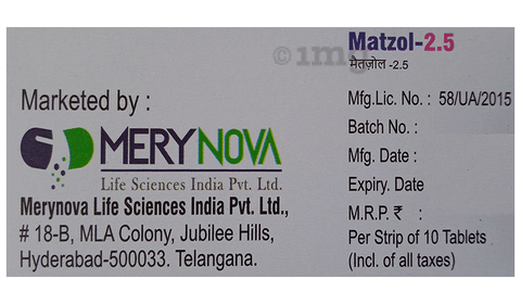 Matzol 2.5 Tablet image Matzol 2.5 Tablet image