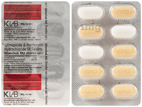 Glimchek M 2mg/500mg Tablet image Glimchek M 2mg/500mg Tablet image
