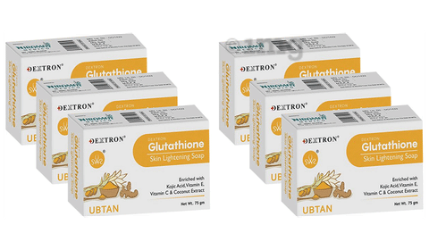 Dextron Glutathione Skin Lightening Soap (75gm Each) Ubtan: Buy combo pack  of 6.0 Packs at best price in India | 1mg