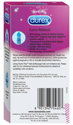 Durex Extra Ribbed Condom image