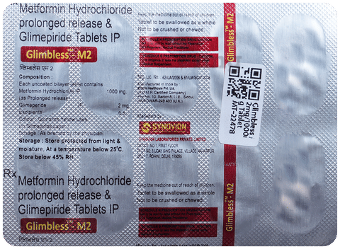 Glimbless M 2mg/1000mg Tablet image Glimbless M 2mg/1000mg Tablet image