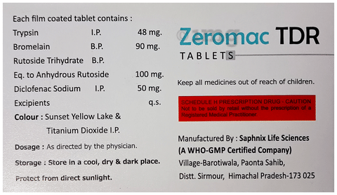 Zeromac TDR Tablet image