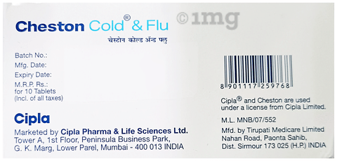 Cheston Cold and Flu Tablet image