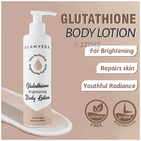 glutathione body lotion 1mg Glamveda Glutathione Brightening Body Lotion for All Skin Types: Buy pump  bottle of 200.0 ml Lotion at best price in India