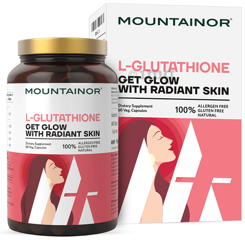 Mountainor L-Glutathione Vegetarian Capsule for Skin Health: Buy bottle of  60.0 vegicaps at best price in India