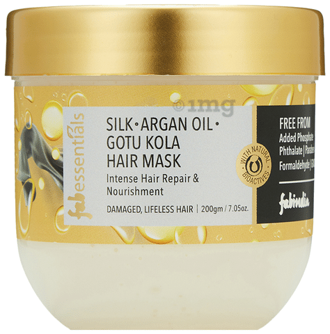 Fabessentials Silk, Argan Oil and Gotu Kola Hair Mask: Buy jar of 200 gm  Hair Mask at best price in India | 1mg