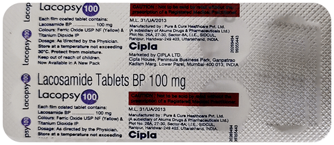 Lacopsy 100mg Tablet image