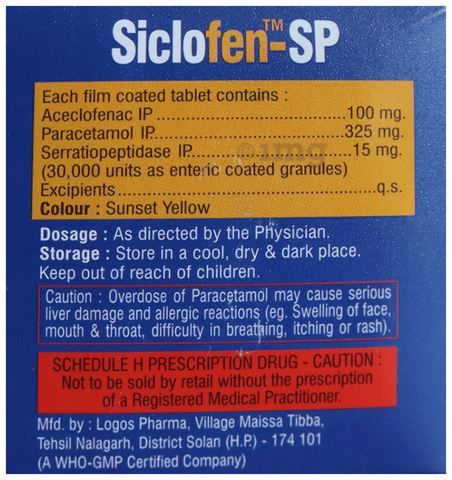 Siclofen-SP Tablet image
