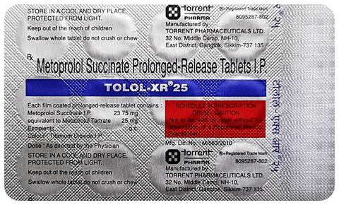 Tolol -XR 25 Tablet image Tolol -XR 25 Tablet image