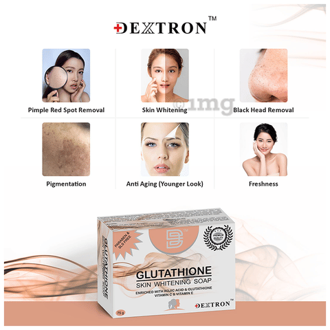 Dextron Glutathione Skin Whitening Soap (75gm Each): Buy combo pack of 3.0 Packs at best price in India