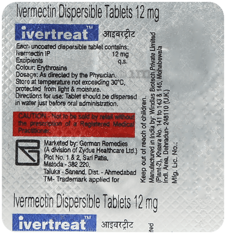 Ivertreat 12mg Tablet image Ivertreat 12mg Tablet image