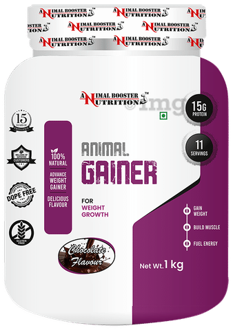 Animal Booster Nutrition Animal Gainer for Weight Growth Powder Chocolate:  Buy jar of 1 kg Powder at best price in India | 1mg