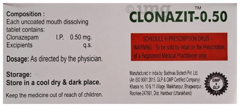 Clonazit 0.50 Tablet MD