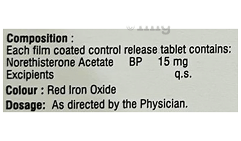 Noretrax CR 15 Tablet image Noretrax CR 15 Tablet image