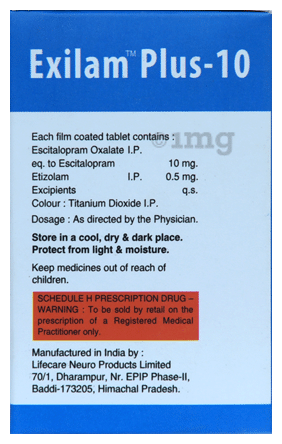 Exilam Plus 10 Tablet