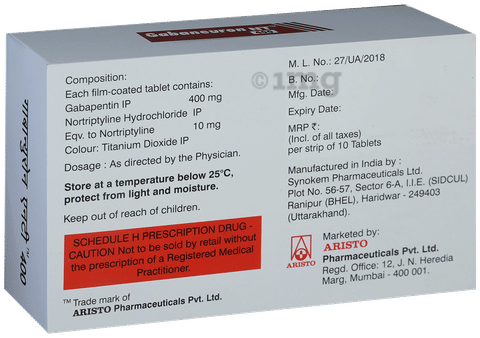 Gabaneuron NT 400 Tablet image