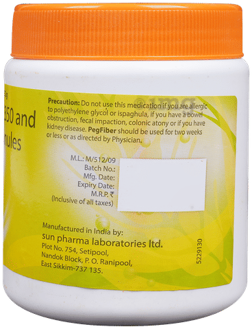 Pegfiber Polyethylene Glycol 3350 & Ispaghula Powder | Eases Constipation image
