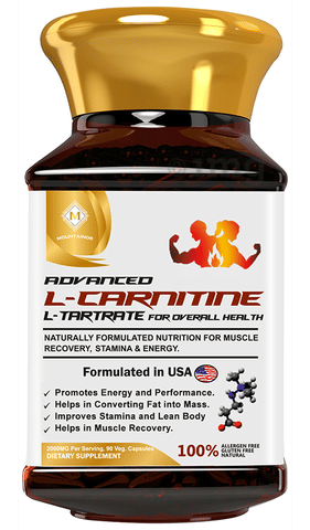 Mountainor Advanced L-Carnitine L-Tartrate for Overall Health Veg Capsule:  Buy bottle of 90.0 vegicaps at best price in India