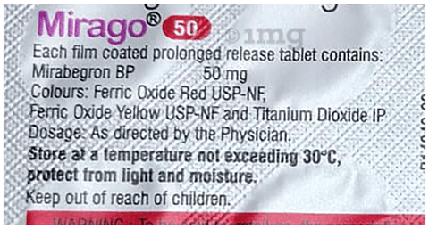 Mirago 50 Tablet PR image Mirago 50 Tablet PR image