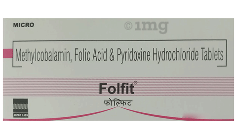 Folfit Tablet with Mecobalamin, Folic Acid & Pyridoxine Hydrochloride image