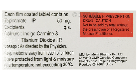 Topictal 50 Tablet image Topictal 50 Tablet image