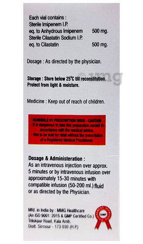Iminect 500mg Injection image Iminect 500mg Injection image