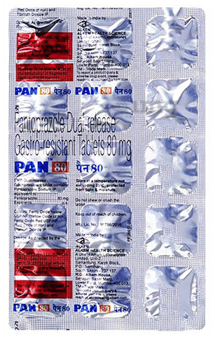 PAN 80mg Tablet image