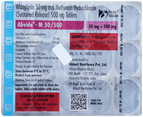 Abvida-M 50/500 Eazy Glide Tablet SR image