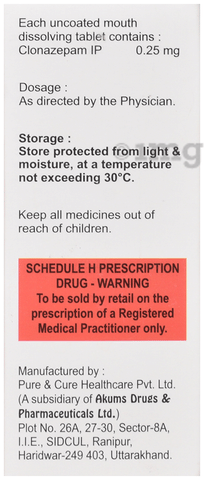 Calmon 0.25MG Tablet MD 2 Calmon 0.25MG Tablet MD 2