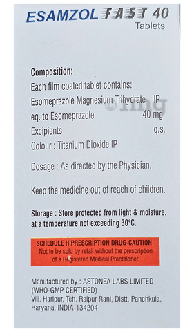 Esamzol Fast 40 Tablet image Esamzol Fast 40 Tablet image