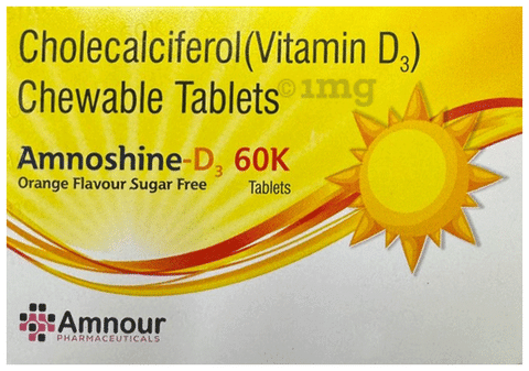 Amnoshine-D3 60K Chewable Tablet Orange Sugar Free