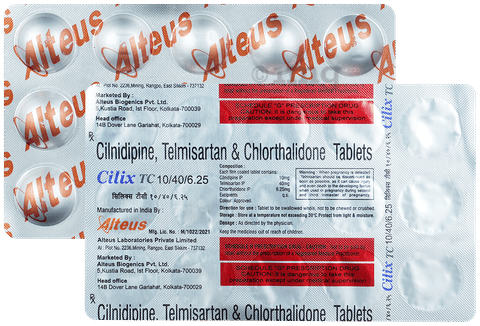 Cilix TC 40mg/10mg/6.25mg Tablet