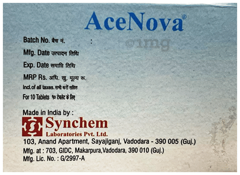 Acenova 100mg Tablet image