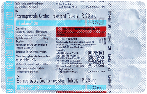 Esokem 20mg Tablet image