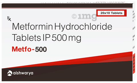 Metfo 500 Tablet image