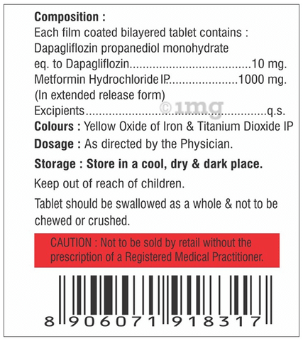 Dapafyzin-M 10/1000 Tablet ER