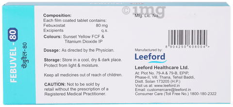 Febuvel 80 Tablet image Febuvel 80 Tablet image