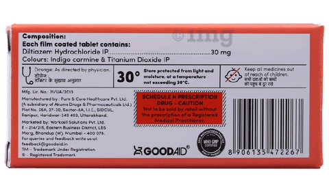 Diltiaid 30 Tablet image