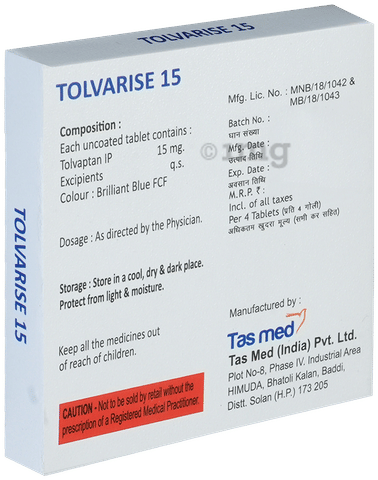 Tolvarise 15mg Tablet image Tolvarise 15mg Tablet image