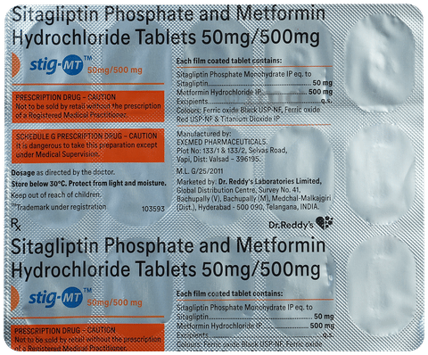 Stig-MT 50mg/500mg Tablet image Stig-MT 50mg/500mg Tablet image