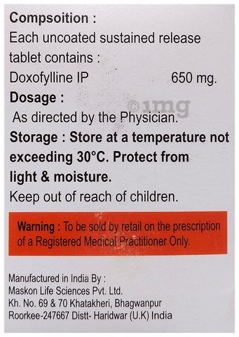Doxate 650 Tablet SR image Doxate 650 Tablet SR image