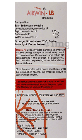 Airwin-LB Respules (2ml Each) image Airwin-LB Respules (2ml Each) image