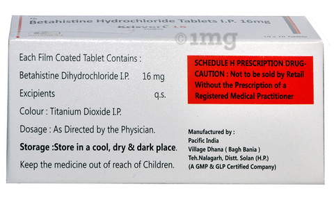 Krisvert 16mg Tablet image